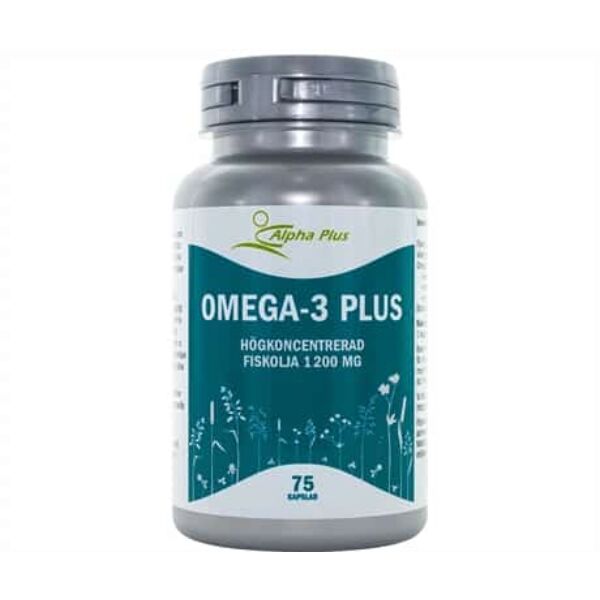 Alpha Plus Omega3 Plus fiskolja 1200 mg 75 kapslar