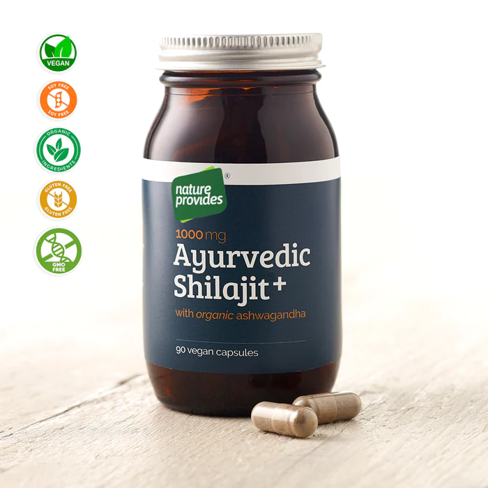 Ayurvedic Shilajit+ Ashwagandha 90 kaps Nature Provides