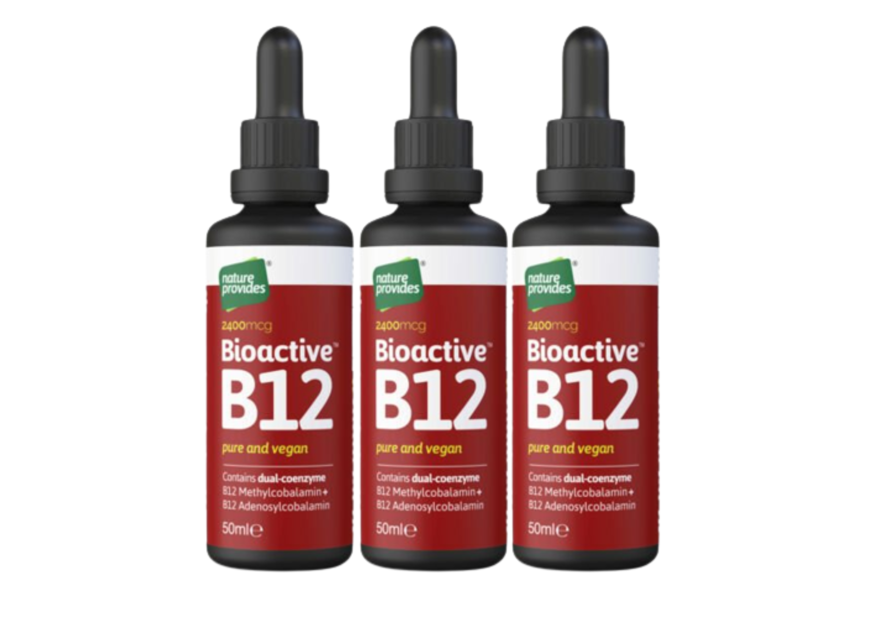 Bioaktiv Vitamin B12 3000 Mcg 50 Ml 3 Pack Nature Provides