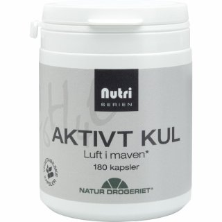 Aktivt kol 180 kaps Naturdrogeriet