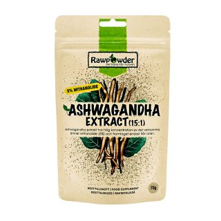 Rawpowder Ashwagandha Extrakt 70g Högkoncentrerad
