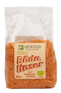 Biofood Röda linser Eko 500 g