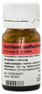 Nr. 10 Natrium Sulf. D6 200 tabletter