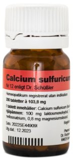Nr. 12 Calcium Sulf. D6 200 tabletter