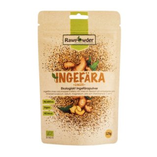 Rawpowder Ingefärapulver Eko 125 g
