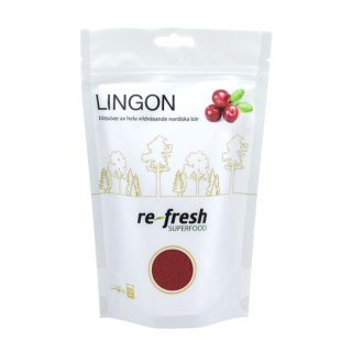 Lingonpulver nordiskt 125g Re-fresh superfood