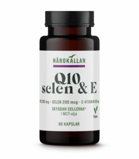 Närokällan Q10 200 mg + Selen & E 60 kapslar
