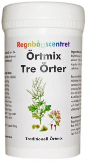 Regnbågscentret Örtmix Tre Örter 100 kaps Malört, Valnöt, Kryddnejlijka