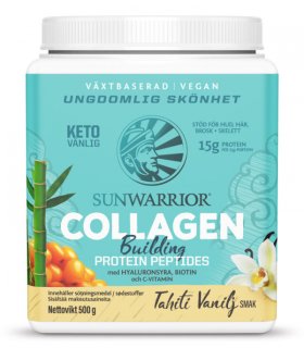 Sunwarrior Collagen Building Protein Tahitian Vanilla 500 g förpackning