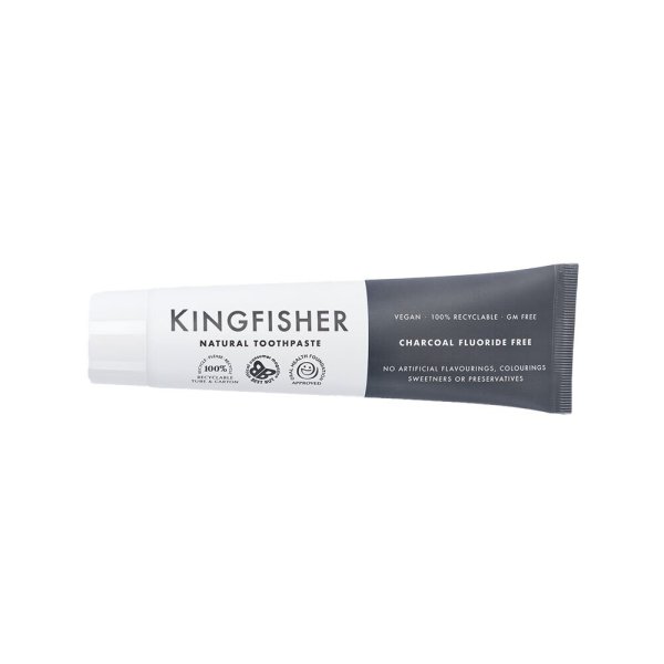 Kingfisher Tandkräm Aktivt Kol Fluorfri 100 ml