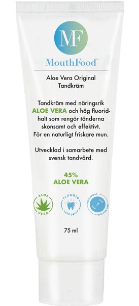 MouthFood Aloe Vera Original Tandkräm med Fluor 75 ml