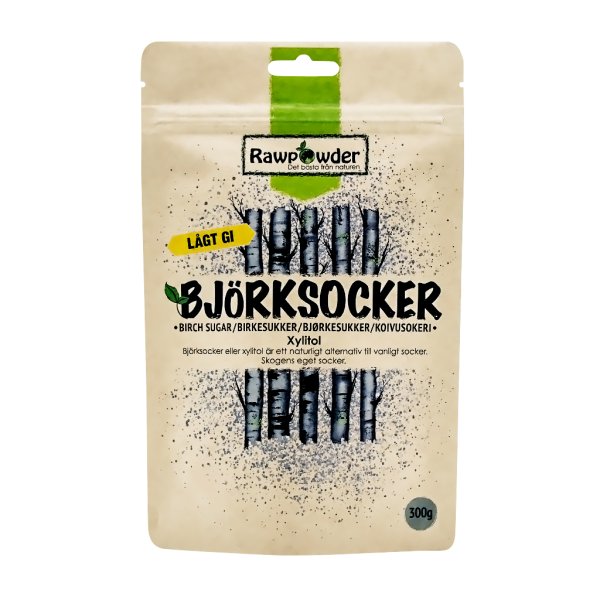 Rawpowder Björksocker / Xylitol 300g - Lågt GI