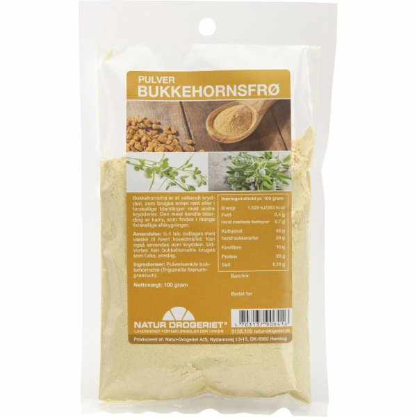 Bockhornsklöverfrö pulver 100 g Naturdrogeriet