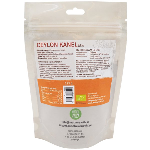 Mother Earth Kanel Ceylon eko 125 g
