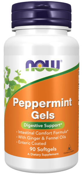 NOW Peppermint Gels 90 Softgels