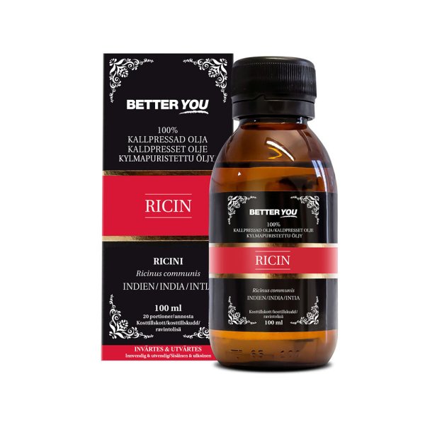 Ricinolja - Castor oil kallpressad 100 ml Better You