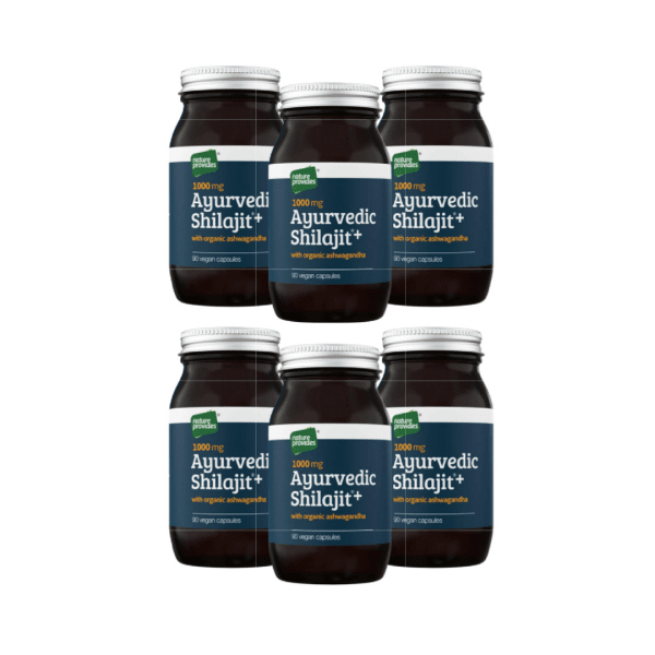 6-PACK Ayurvedic Shilajit+ Ashwagandha 90 kaps