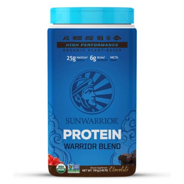 Sunwarrior  Warriorblend Protein Choklad 750 g - Ärtprotein och hampaprotein