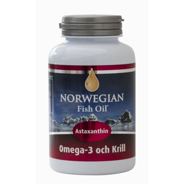 Norwegian Fish Oil Omega-3 och Krill med Astaxanthin 120 kapslar