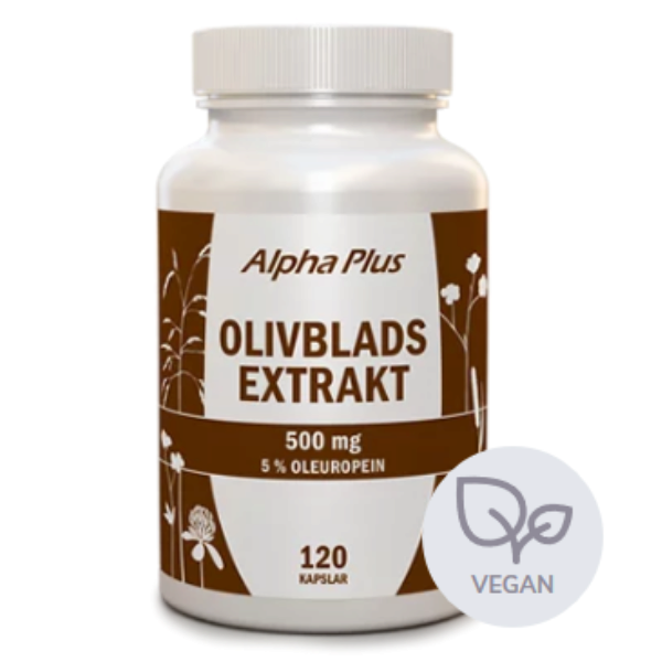 Alpha Plus Olivbladsextrakt 500 mg 120 kapslar