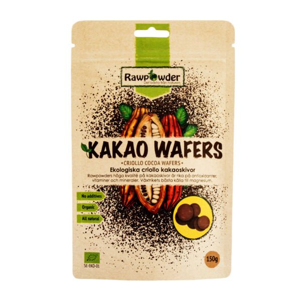 Rawpowder Kakao Wafers Eko 150 g