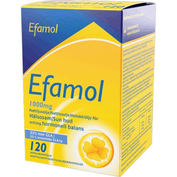 Efamol 1000 mg 120 Kapslar - Nattljusolja 33% GLA