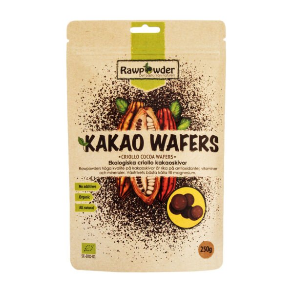 Rawpowder Kakao Wafers Eko 250 g
