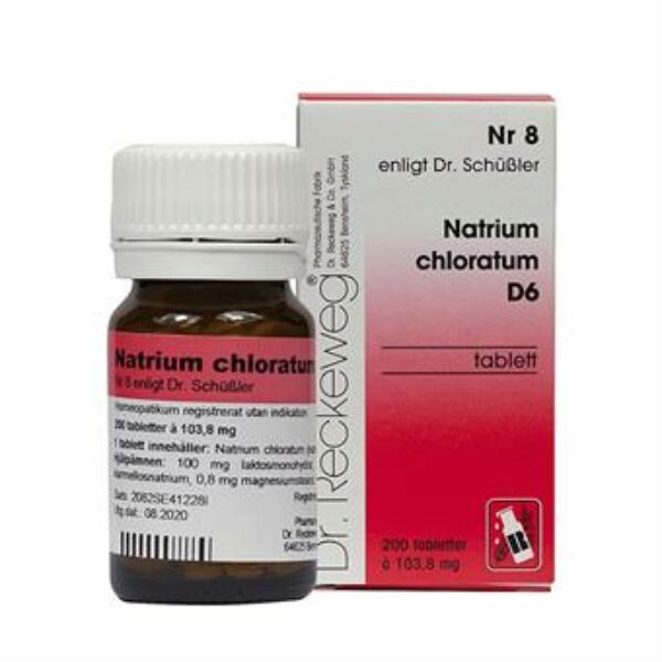 Nr. 8 Natrium Chlor. D6 200 tabletter
