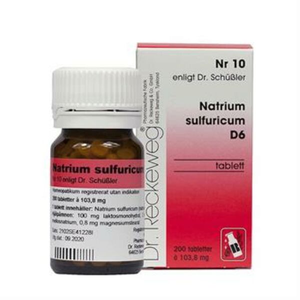 Nr. 10 Natrium Sulfuricum D6 200 tabletter