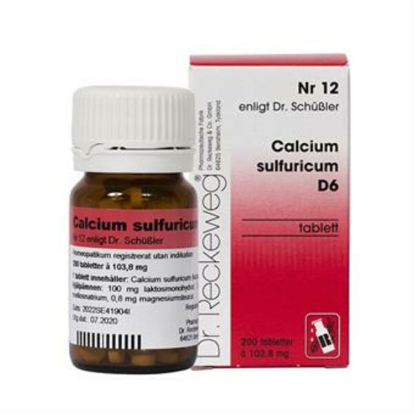 Nr. 12 Calcium Sulfuricum D6 200 tabletter