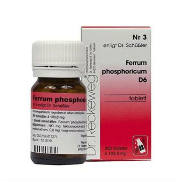 Nr. 3 Ferrum Phosphoricum D6 200 tabletter