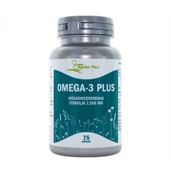Alpha Plus Omega-3 Plus fiskolja 1200 mg 75 kapslar
