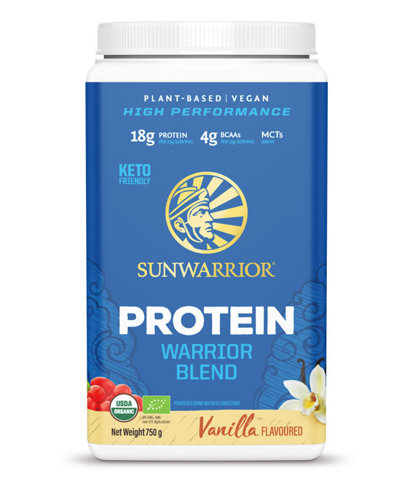 Sunwarrior Warriorblend Protein Vanilj 750 g EKO - Ärtprotein och hampaprotein