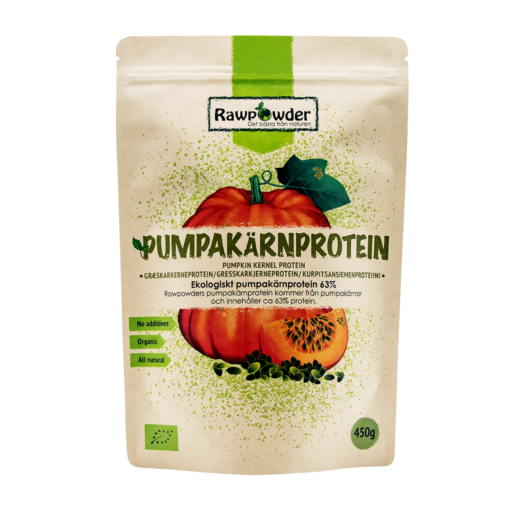 Rawpowder Pumpakärn Protein 63% EKO 450G