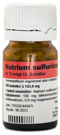 Nr. 10 Natrium Sulf. D6 200 tabletter