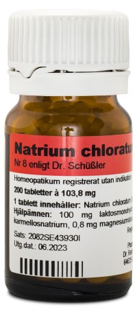 Nr. 8 Natrium Chlor. D6 200 tabletter