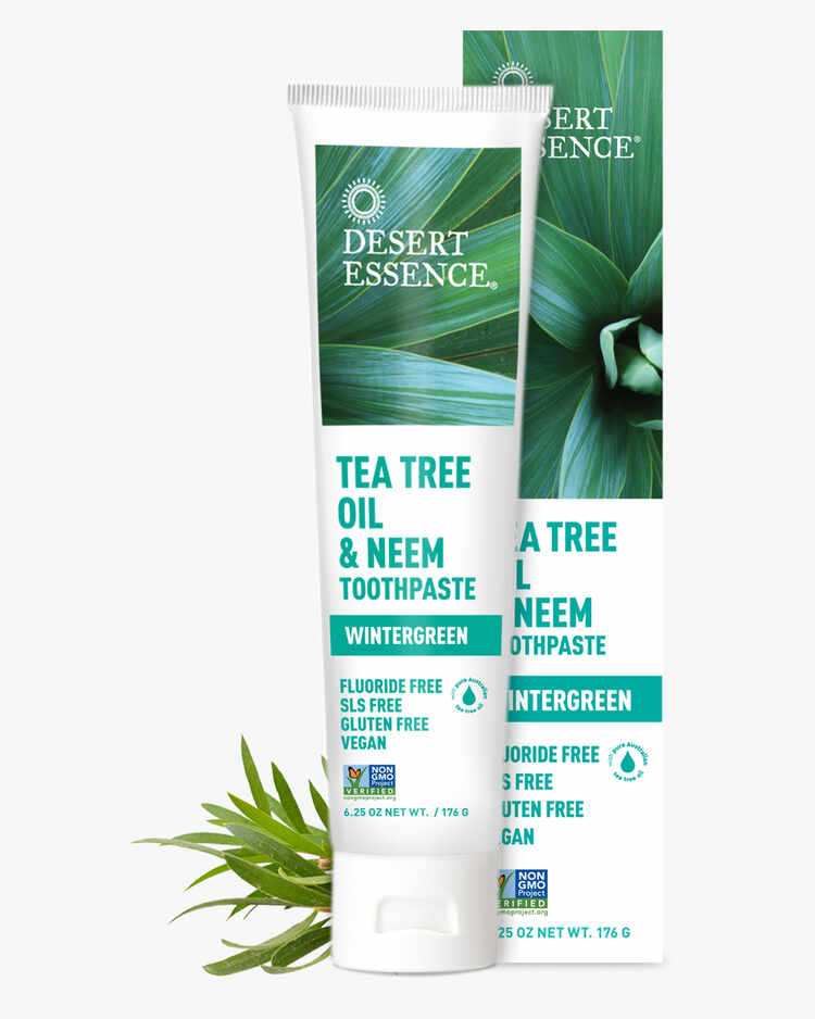 Fluorfri tandkräm Wintergreen Tea Tree Oil & Neem 176 g Desert Essence