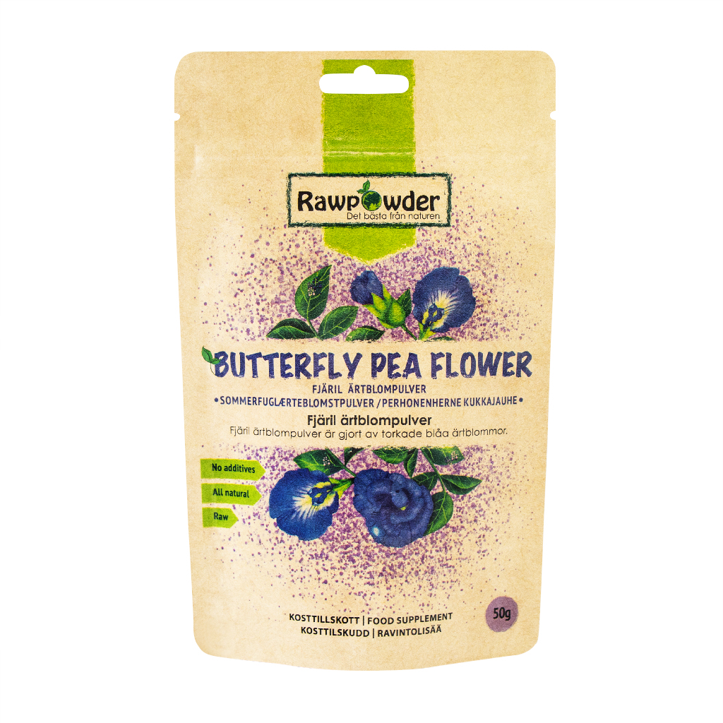 Rawpowder Butterfly Pea Flower Pulver 50g