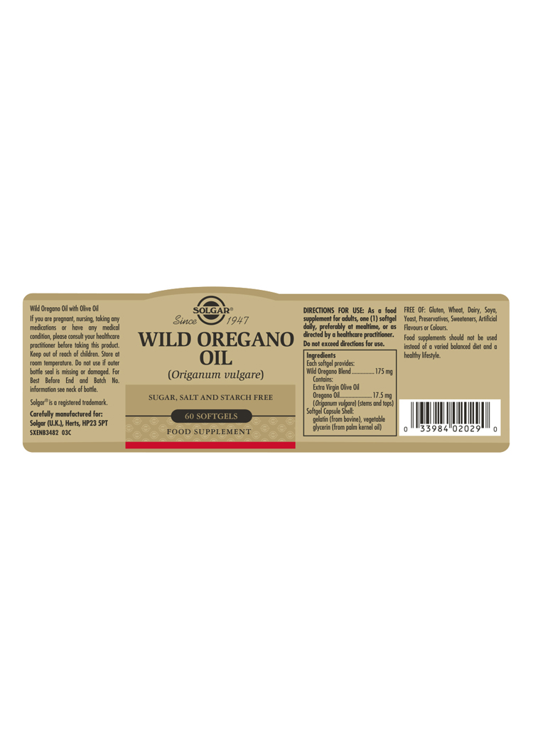 Solgar Wild Oregano 60 Kap