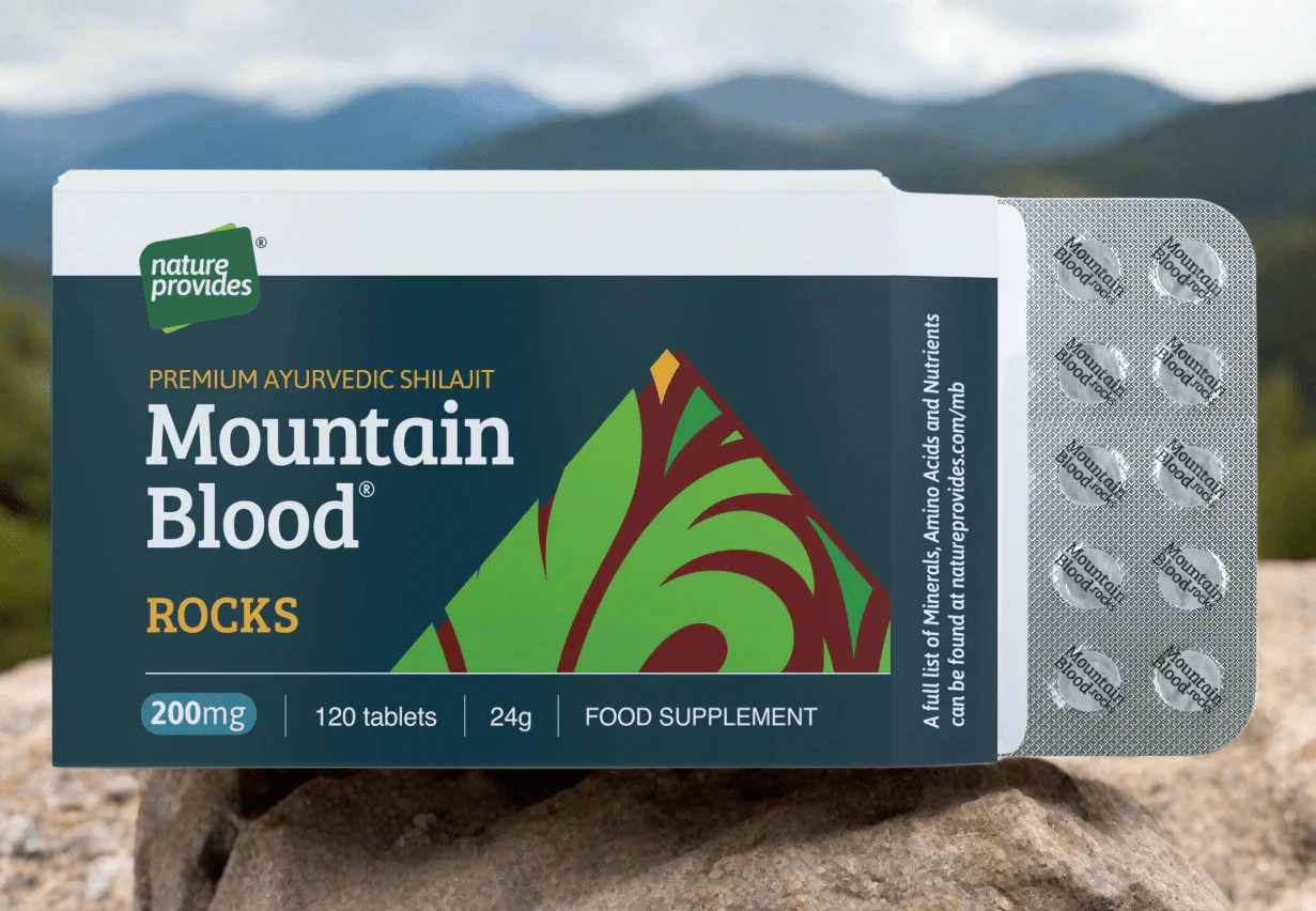 Mountain Blood Rocks Shilajit 120 tabl Nature Provides