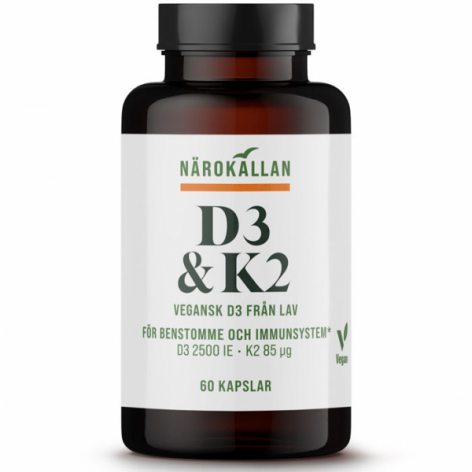 Närokällan D3 & K2 60 kapslar