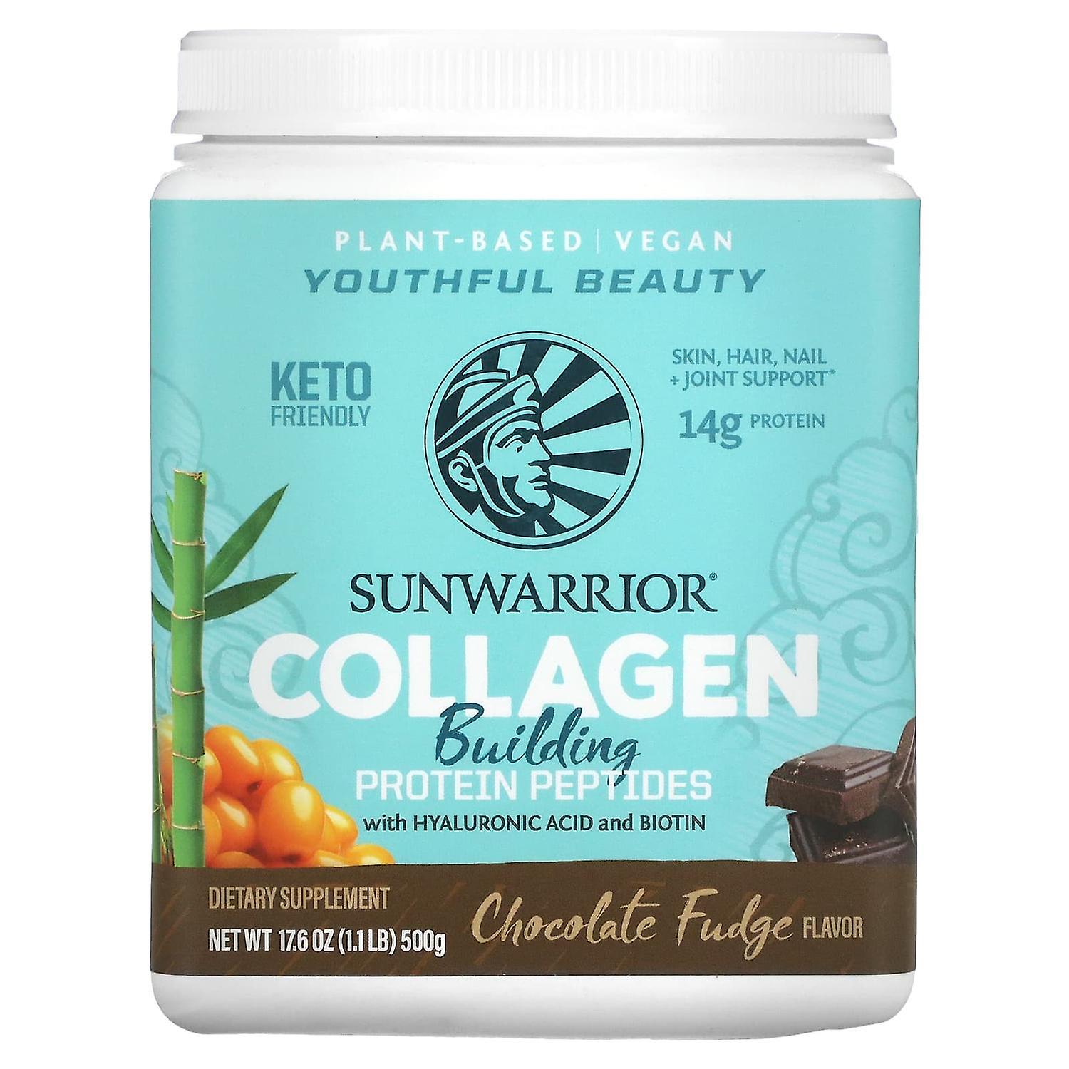 Sunwarrior Collagen Building Protein peptides Chocolate fudge 500 g