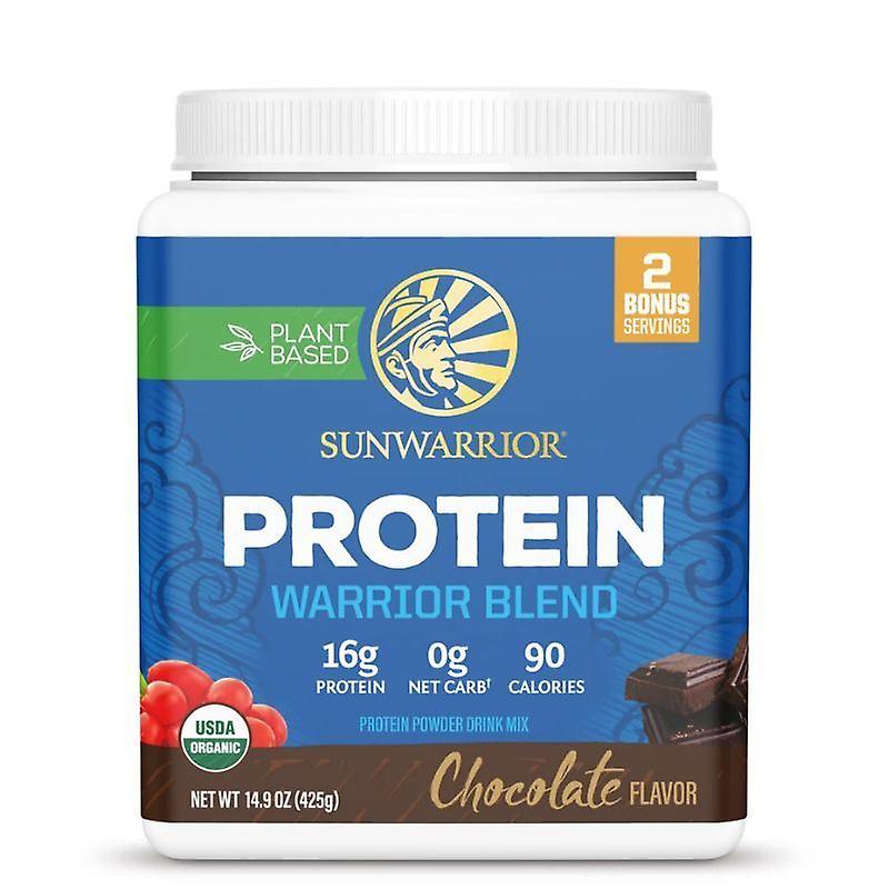 Sunwarrior Warriorblend Protein Choklad 375 g EKO - Ärtprotein och hampaprotein