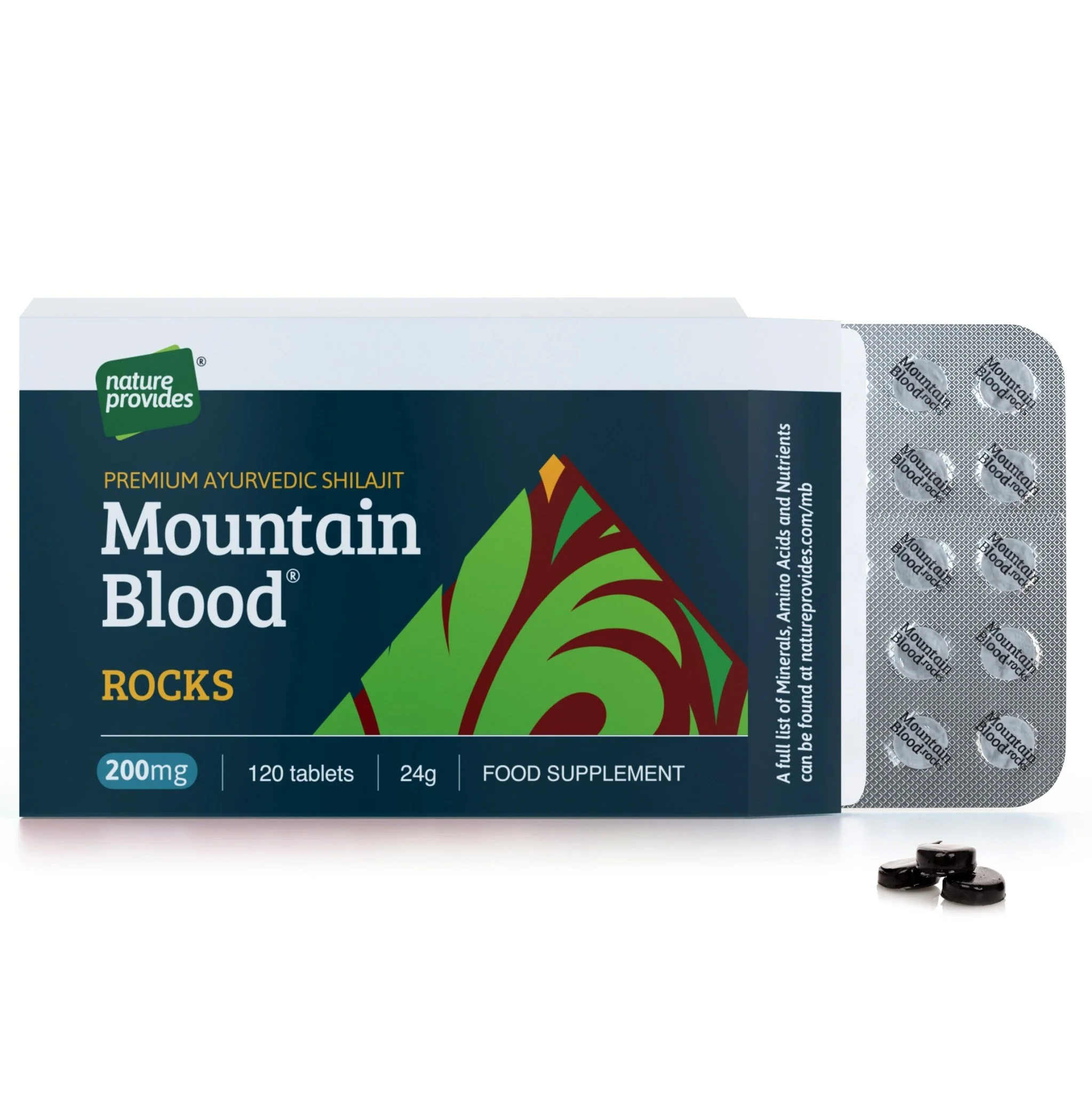 Mountain Blood Rocks Shilajit 120 tablets Nature Provides