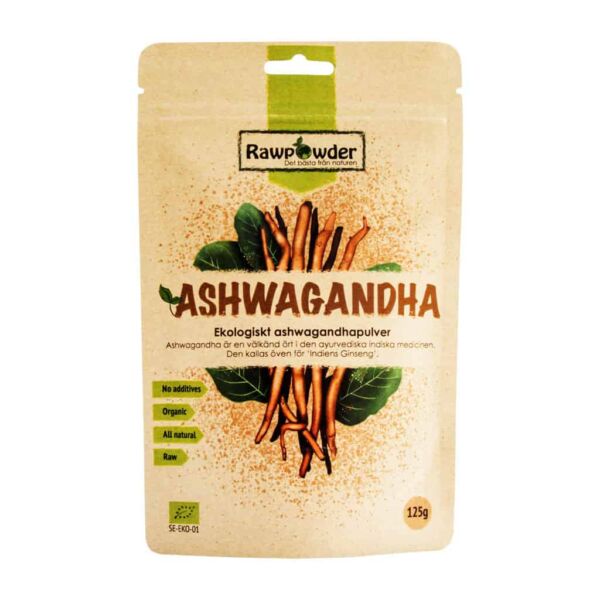 Rawpowder Ashwagandha Pulver Eko 125 g