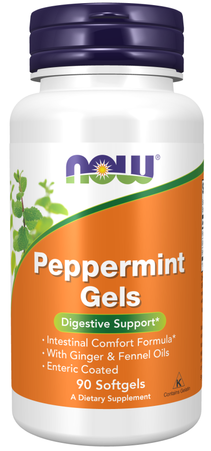 NOW Peppermint Gels 90 Softgels