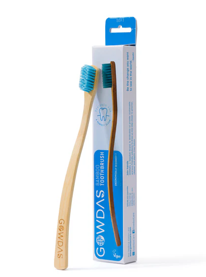 Bamboo Tandborste  Blue Soft