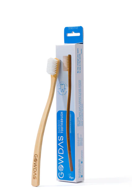 Bamboo Tandborste  White Sensitive