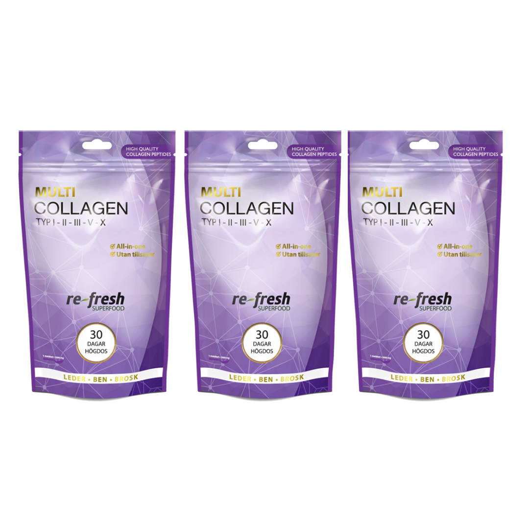 3-PACK Multi Collagen 150g Re-Fresh Superfood
