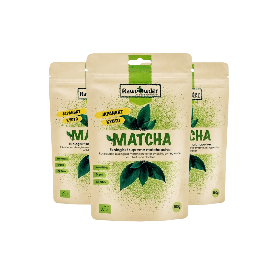3-PACK Rawpowder Matcha Supreme eko 100 g